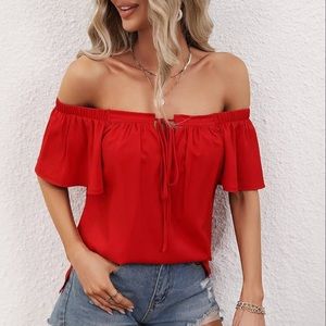 Express Red Knit Top Size XS